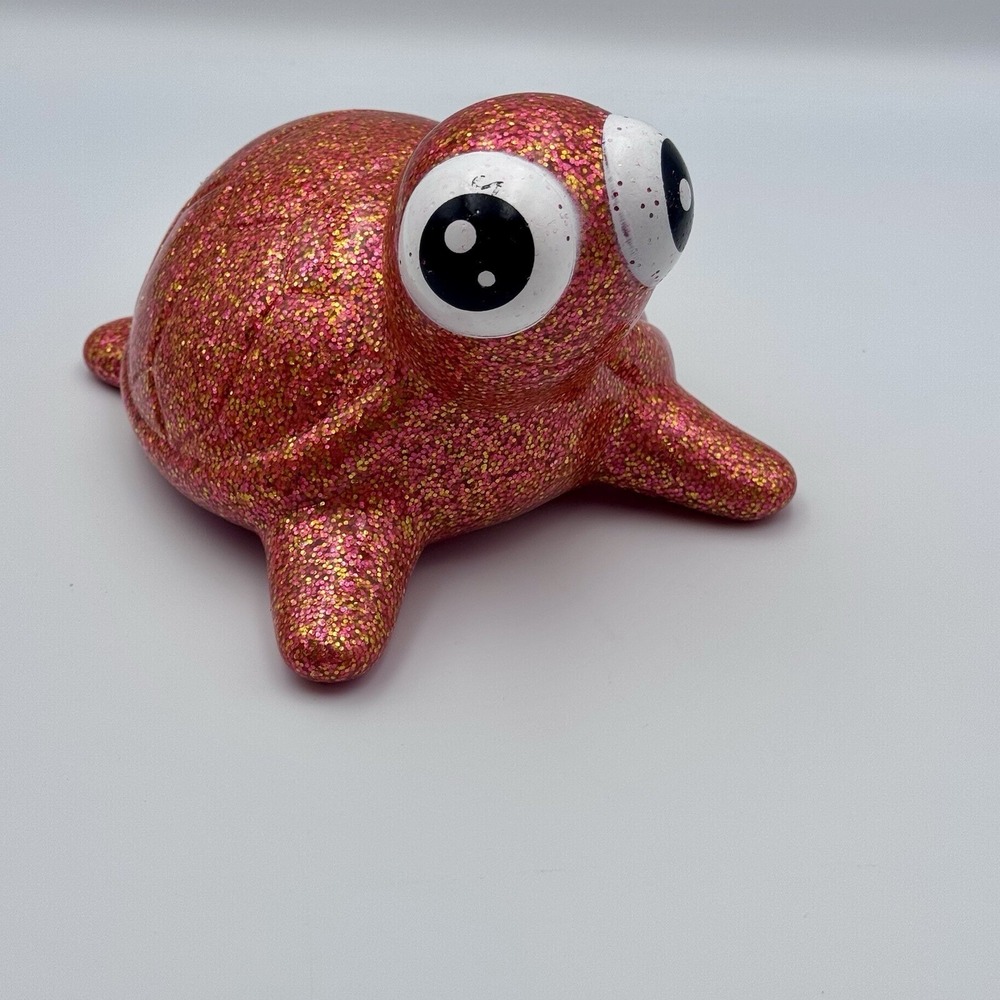 JA-RU Sparkle & Dazzle Orange Metallic Glitter Rubber Turtle, Jumbo Collection